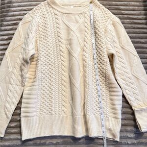 Cable Knit Cream Sweater